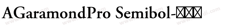 AGaramondPro Semibol字体转换